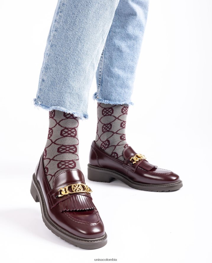 co Unisa mujer calcetines de algodón orgánico gris F0X80H1089