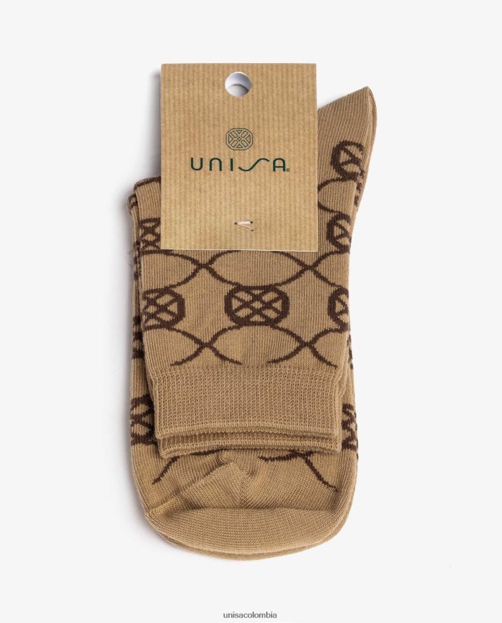 co Unisa mujer calcetines de algodón orgánico marrón F0X80H1087