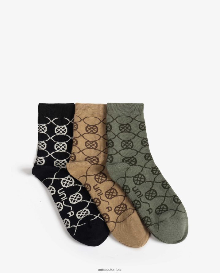 co Unisa mujer calcetines de algodón orgánico marrón F0X80H1087
