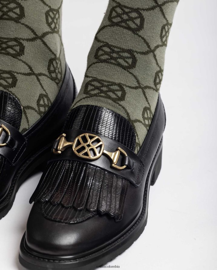co Unisa mujer calcetines de algodón orgánico verde F0X80H1090