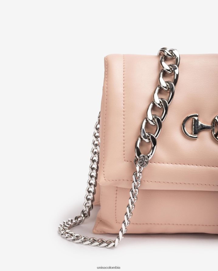 co Unisa mujer bolso con efecto acolchado y monograma rosa F0X80H1181