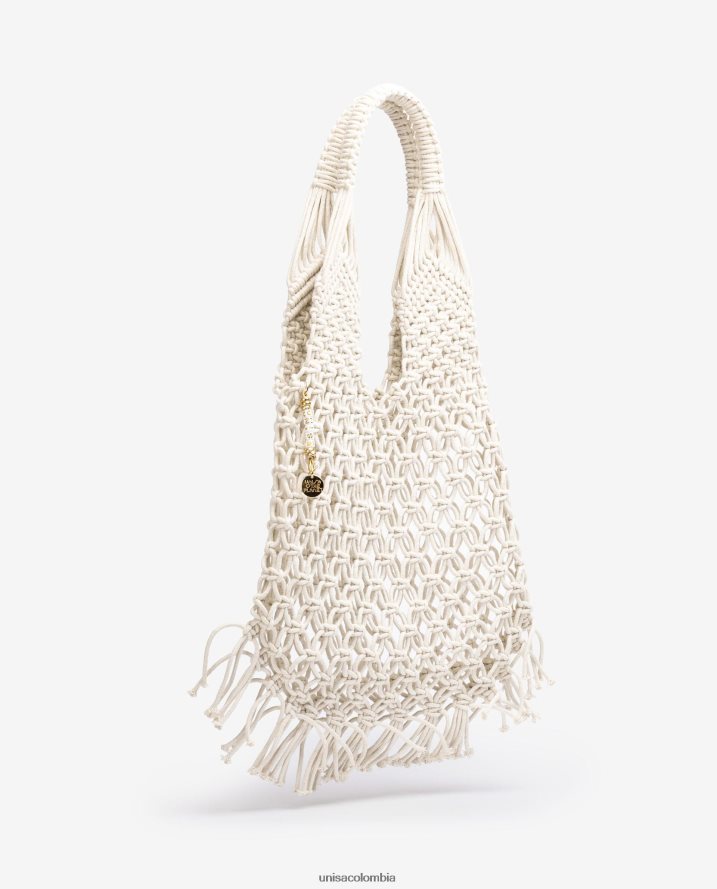 co Unisa mujer bolso de algodón trenzado a mano moda F0X80H1169