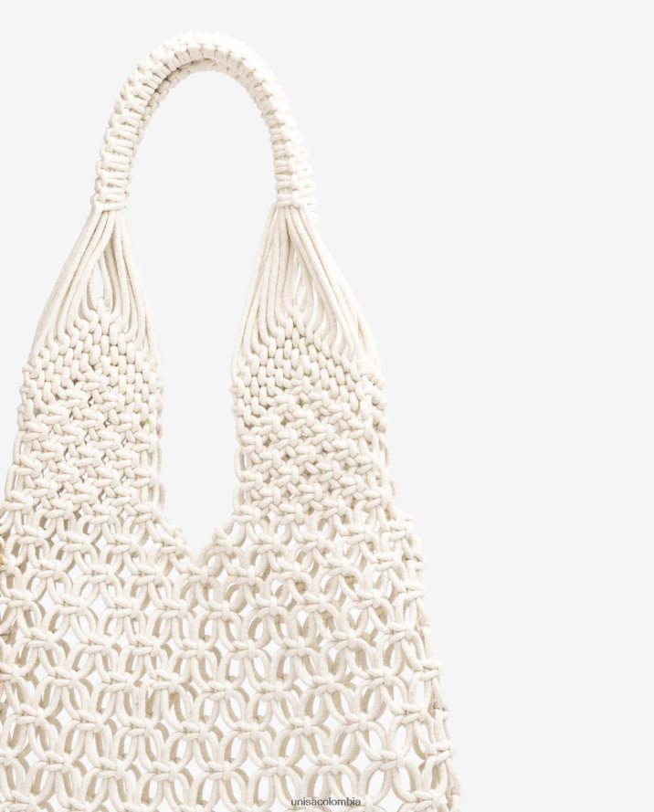 co Unisa mujer bolso de algodón trenzado a mano moda F0X80H1169