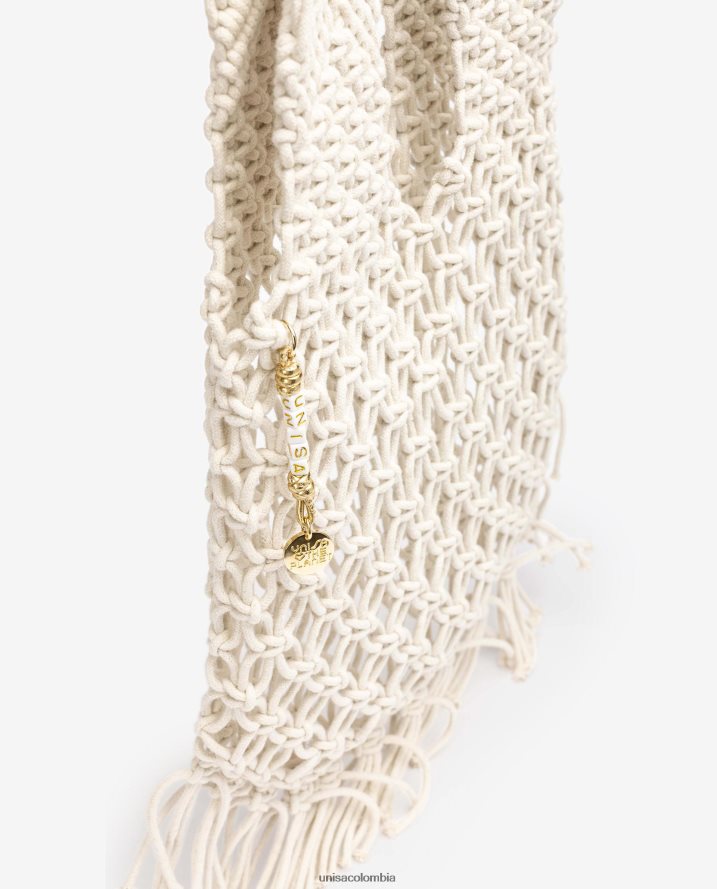 co Unisa mujer bolso de algodón trenzado a mano moda F0X80H1169