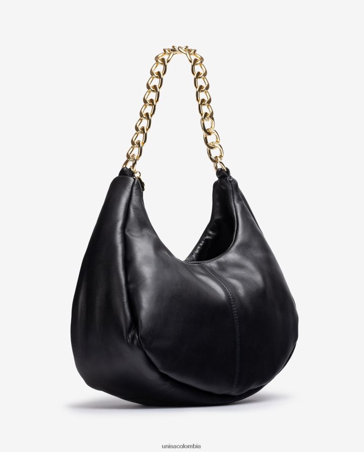 co Unisa mujer bolso de hombro de tamaño mediano negro F0X80H1153