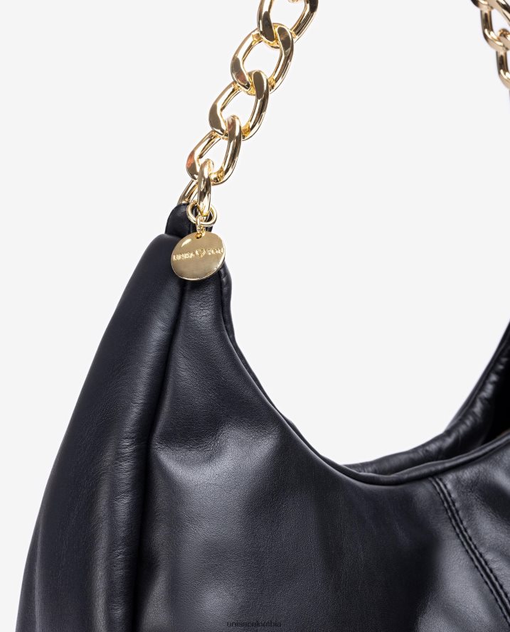 co Unisa mujer bolso de hombro de tamaño mediano negro F0X80H1153