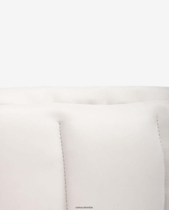 co Unisa mujer bolso de mano acolchado tamaño mediano blanco F0X80H1166