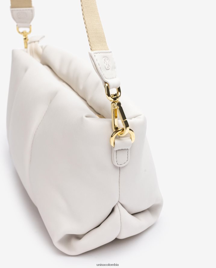 co Unisa mujer bolso de mano acolchado tamaño mediano blanco F0X80H1166