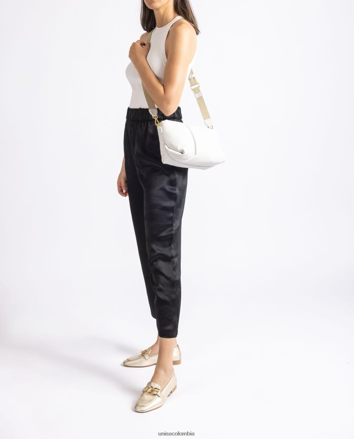 co Unisa mujer bolso de mano acolchado tamaño mediano blanco F0X80H1166
