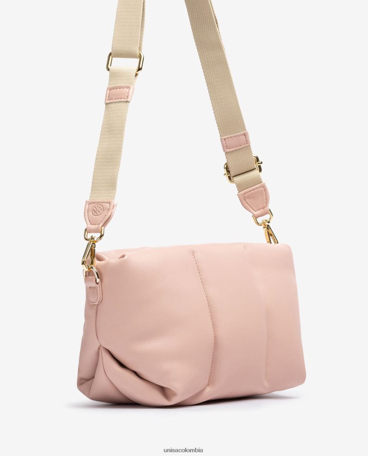 co Unisa mujer bolso de mano acolchado tamaño mediano rosa F0X80H1165