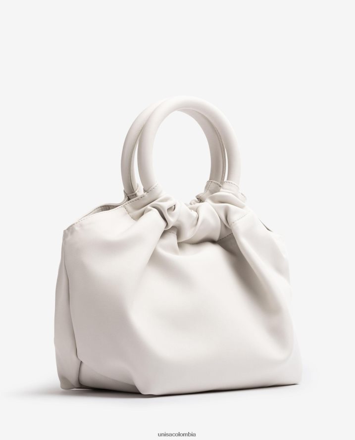 co Unisa mujer bolso de mano con asa redonda blanco F0X80H1180
