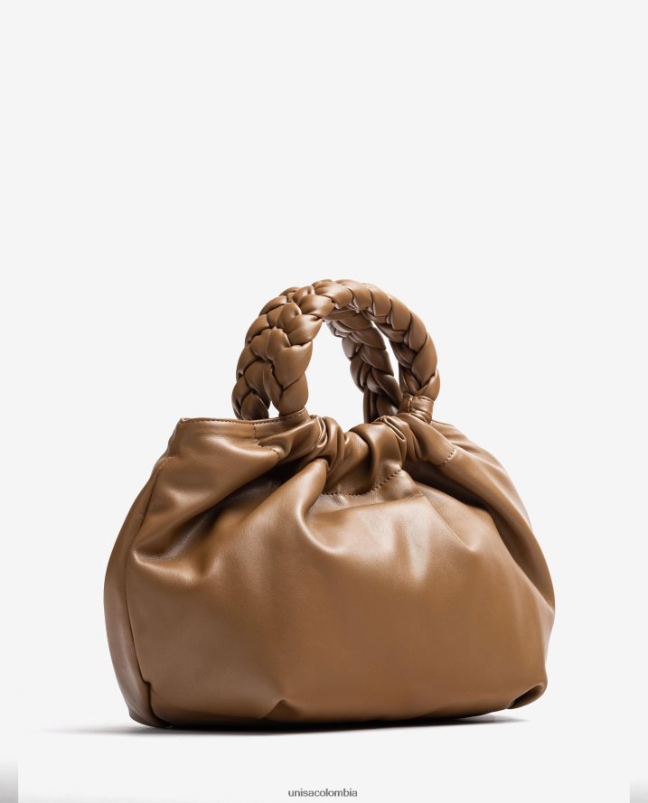 co Unisa mujer bolso de mano con asa redonda marrón F0X80H1174