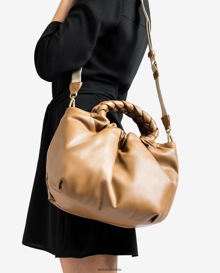 co Unisa mujer bolso de mano con asa redonda marrón F0X80H1174