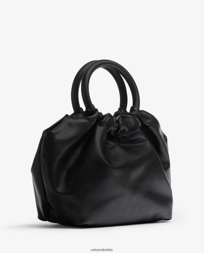 co Unisa mujer bolso de mano con asa redonda negro F0X80H1178