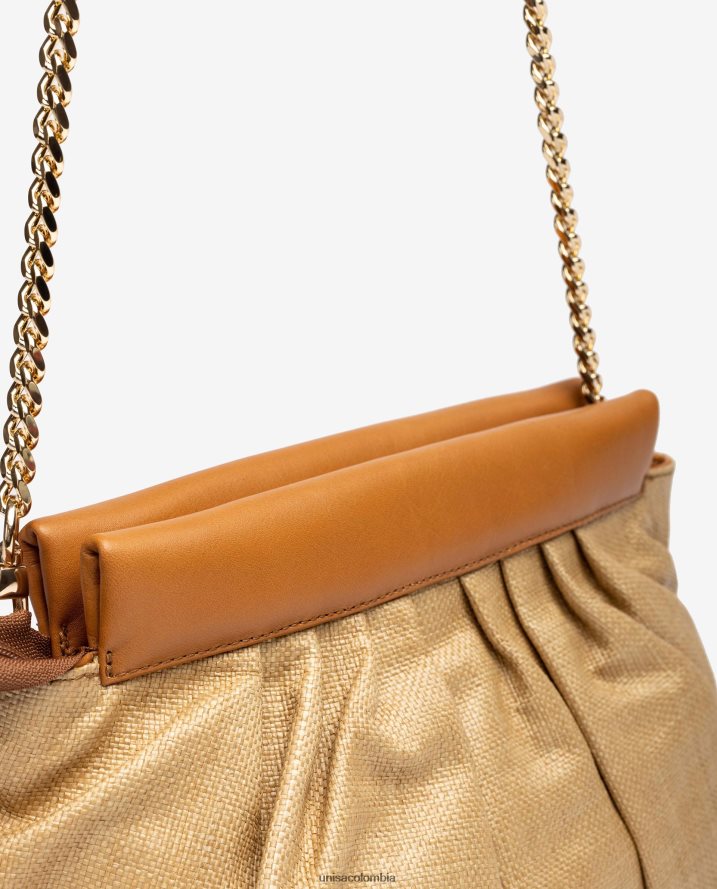 co Unisa mujer bolso de mano de rafia tamaño mediano agraciado F0X80H1160