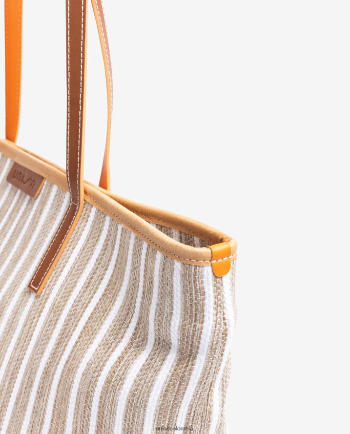 co Unisa mujer bolsa de compras hecha con jarapa marrón F0X80H1114