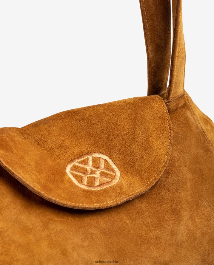 co Unisa mujer bolso de mano grande hecho en ante marrón F0X80H1107