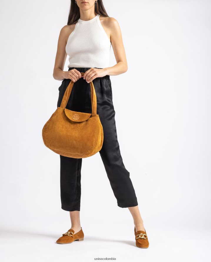co Unisa mujer bolso de mano grande hecho en ante marrón F0X80H1107