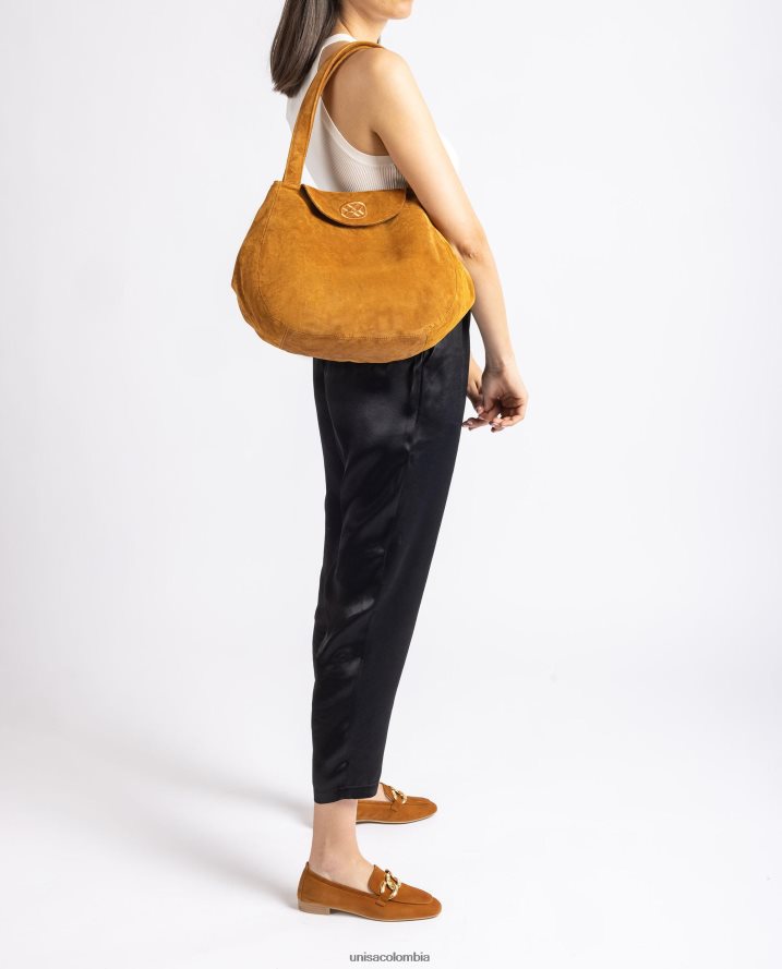 co Unisa mujer bolso de mano grande hecho en ante marrón F0X80H1107