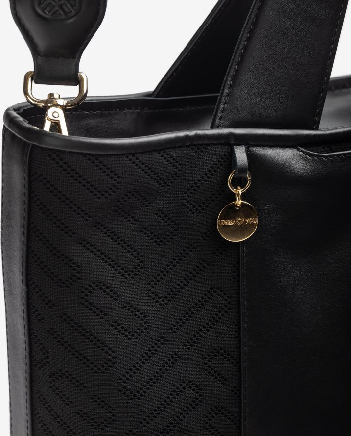 co Unisa mujer bolso shopper de tela negro F0X80H1136