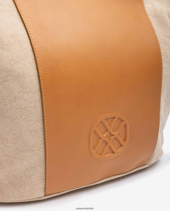 co Unisa mujer bolso shopper ecolino marrón F0X80H1105