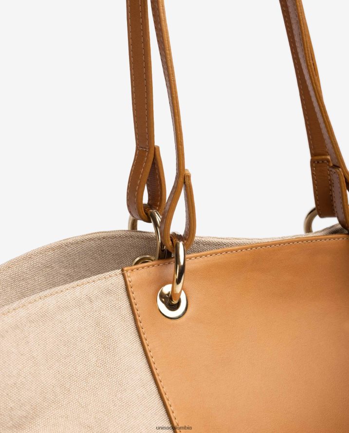co Unisa mujer bolso shopper ecolino marrón F0X80H1105