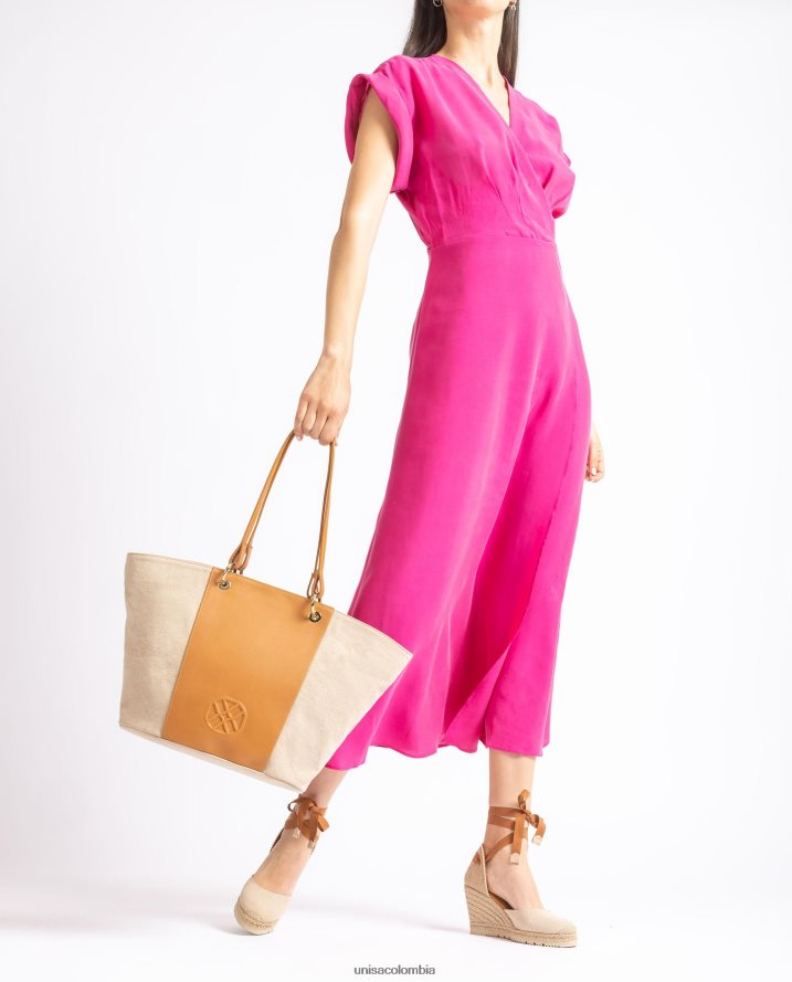 co Unisa mujer bolso shopper ecolino marrón F0X80H1105