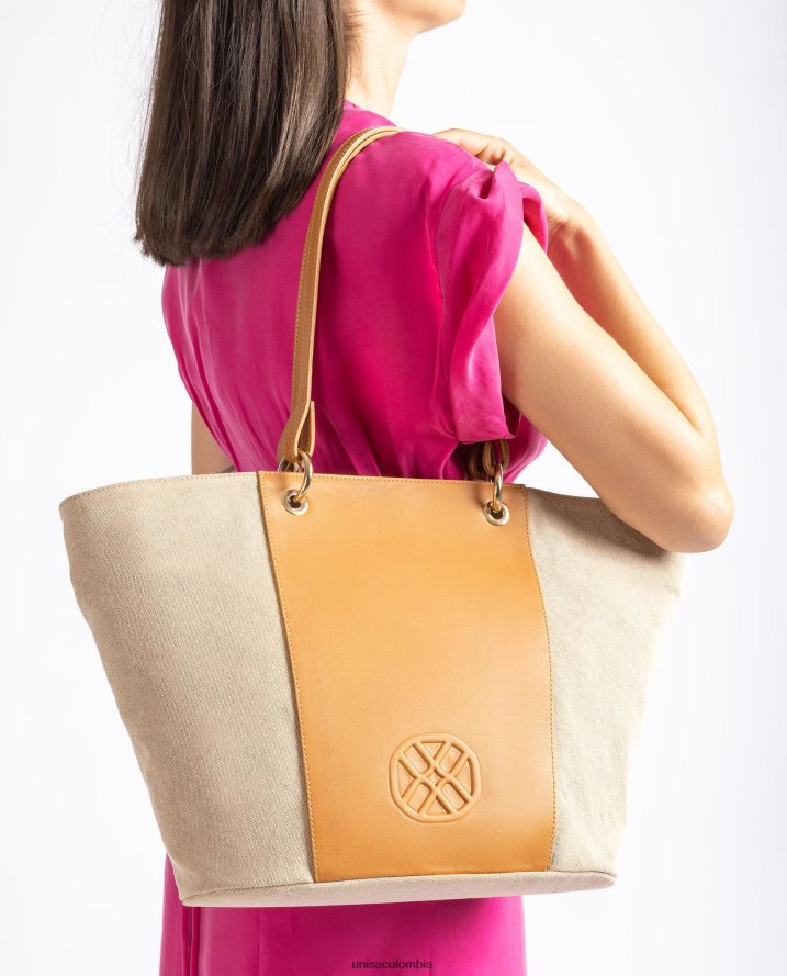 co Unisa mujer bolso shopper ecolino marrón F0X80H1105