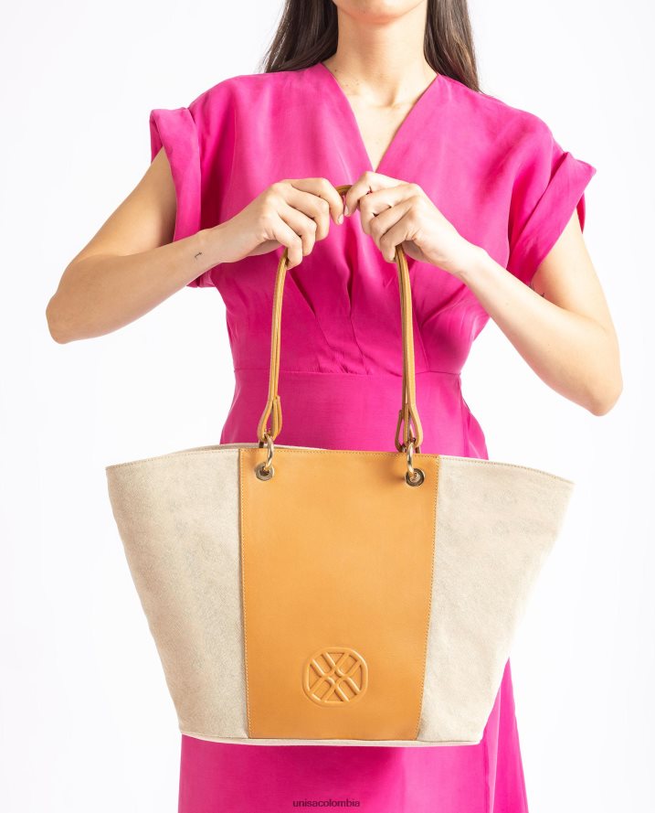 co Unisa mujer bolso shopper ecolino marrón F0X80H1105