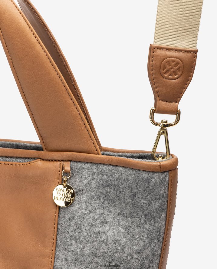 co Unisa mujer bolso shopper hecho de tela reciclada gris F0X80H1138