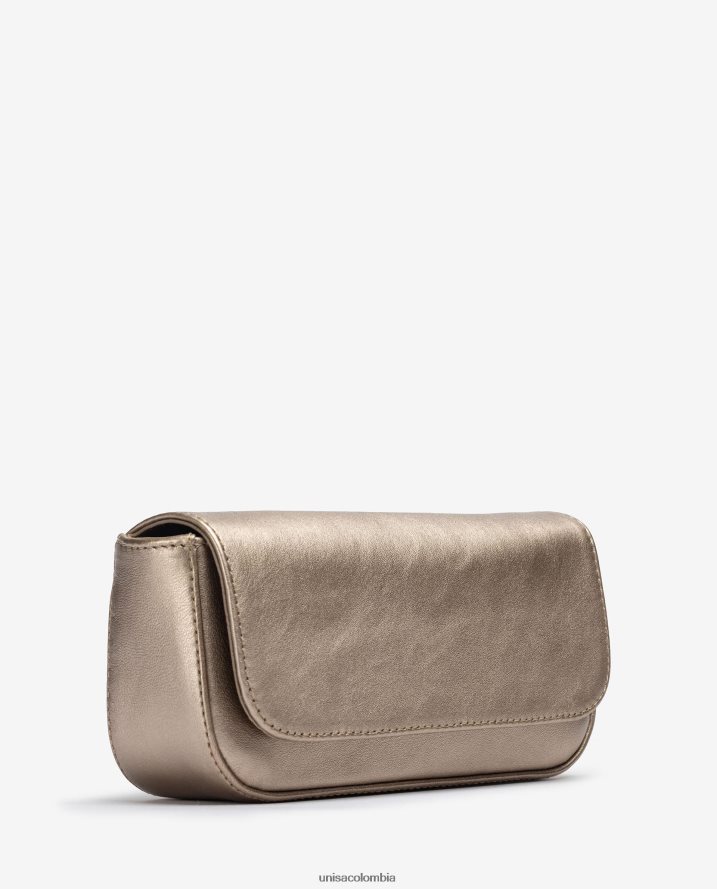 co Unisa mujer bolso de fiesta de piel con efecto metalizado bronce F0X80H1207