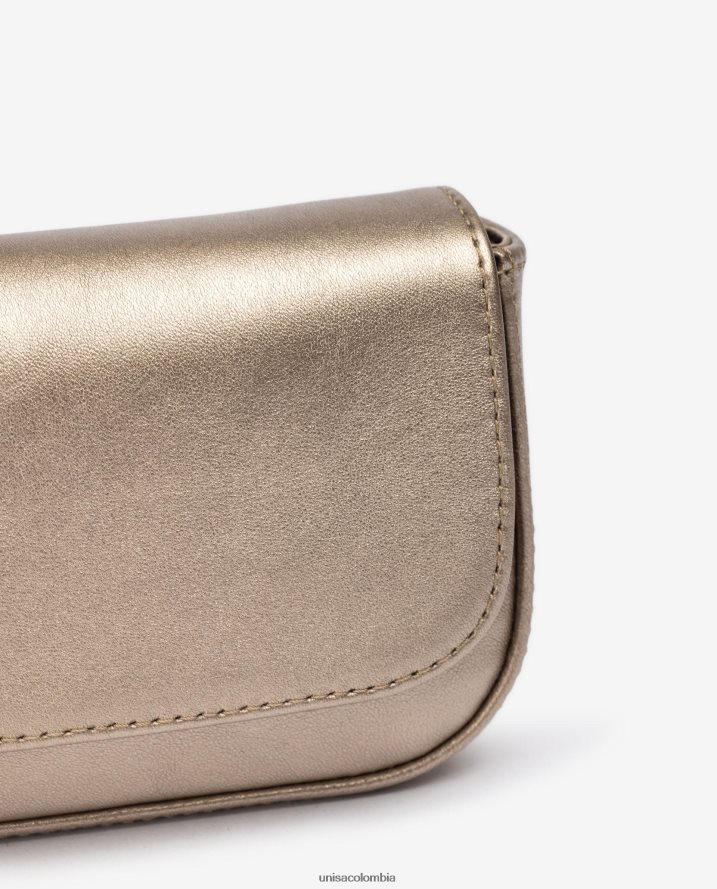 co Unisa mujer bolso de fiesta de piel con efecto metalizado bronce F0X80H1207
