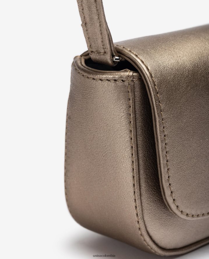 co Unisa mujer bolso de fiesta de piel con efecto metalizado bronce F0X80H1207