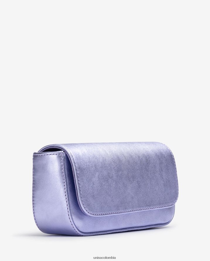 co Unisa mujer bolso de fiesta de piel con efecto metalizado lila F0X80H1208