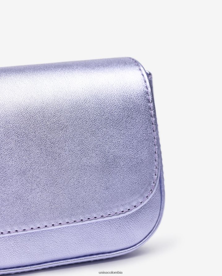 co Unisa mujer bolso de fiesta de piel con efecto metalizado lila F0X80H1208