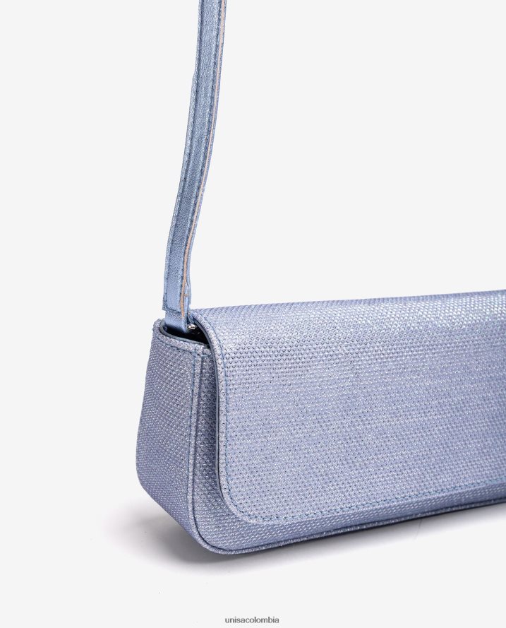 co Unisa mujer bolso de fiesta de tela brillante azul F0X80H1206