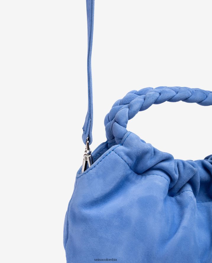 co Unisa mujer bolso de mano con asas trenzadas azul F0X80H1187
