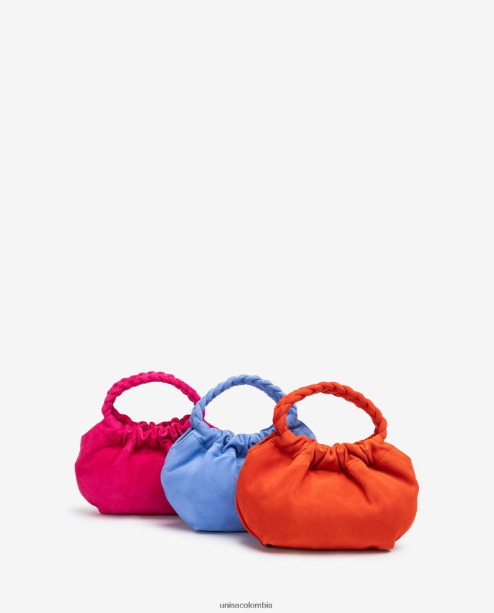co Unisa mujer bolso de mano con asas trenzadas azul F0X80H1187