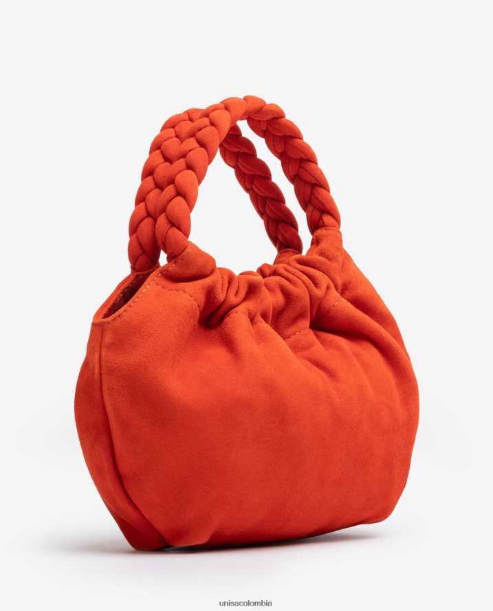 co Unisa mujer bolso de mano con asas trenzadas rojo F0X80H1203