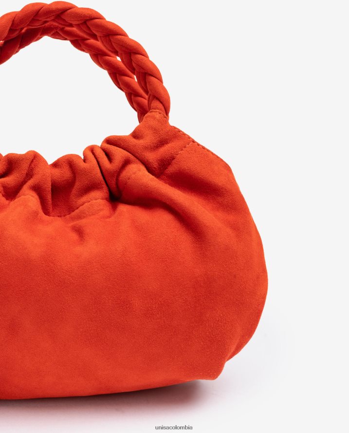 co Unisa mujer bolso de mano con asas trenzadas rojo F0X80H1203