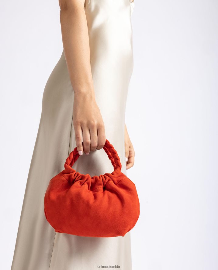 co Unisa mujer bolso de mano con asas trenzadas rojo F0X80H1203