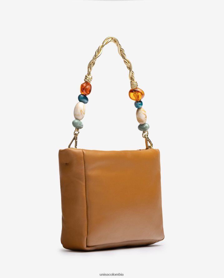 co Unisa mujer bolso de mano con ribete marrón F0X80H1193