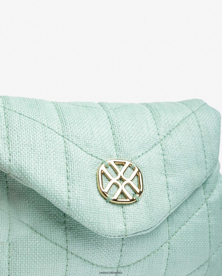 co Unisa mujer bolso de mano pequeño con efecto capitoné azul F0X80H1205