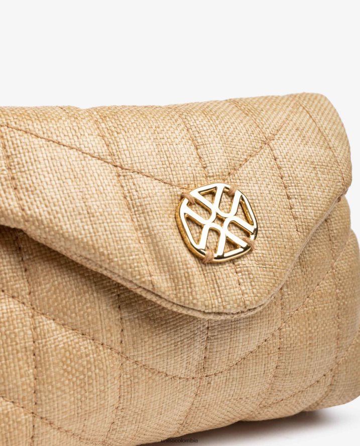 co Unisa mujer bolso de mano pequeño con efecto capitoné marrón F0X80H1204