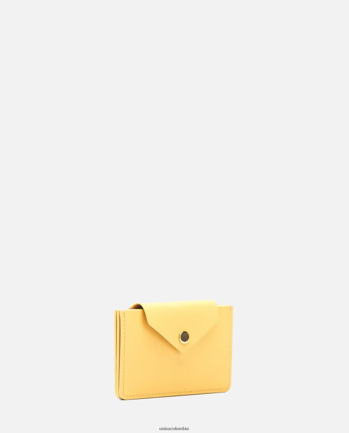 co Unisa mujer tarjetero de cuero color amarillo F0X80H1238
