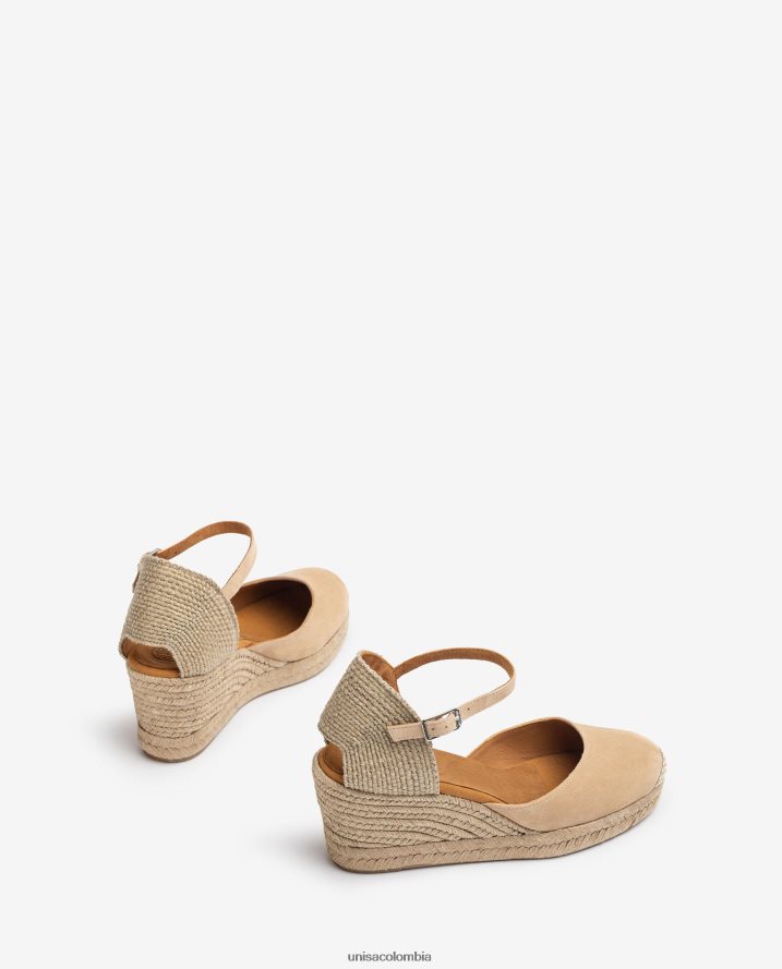 co Unisa mujer Alpargata con tira al tobillo d\'orsay en ante moda F0X80H731