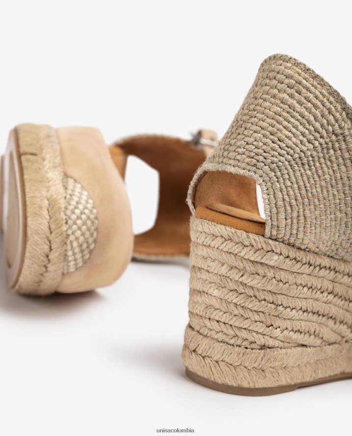 co Unisa mujer Alpargata con tira al tobillo d\'orsay en ante moda F0X80H731
