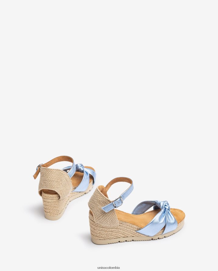 co Unisa mujer alpargata con tira al tobillo d\'orsay superligera azul F0X80H781