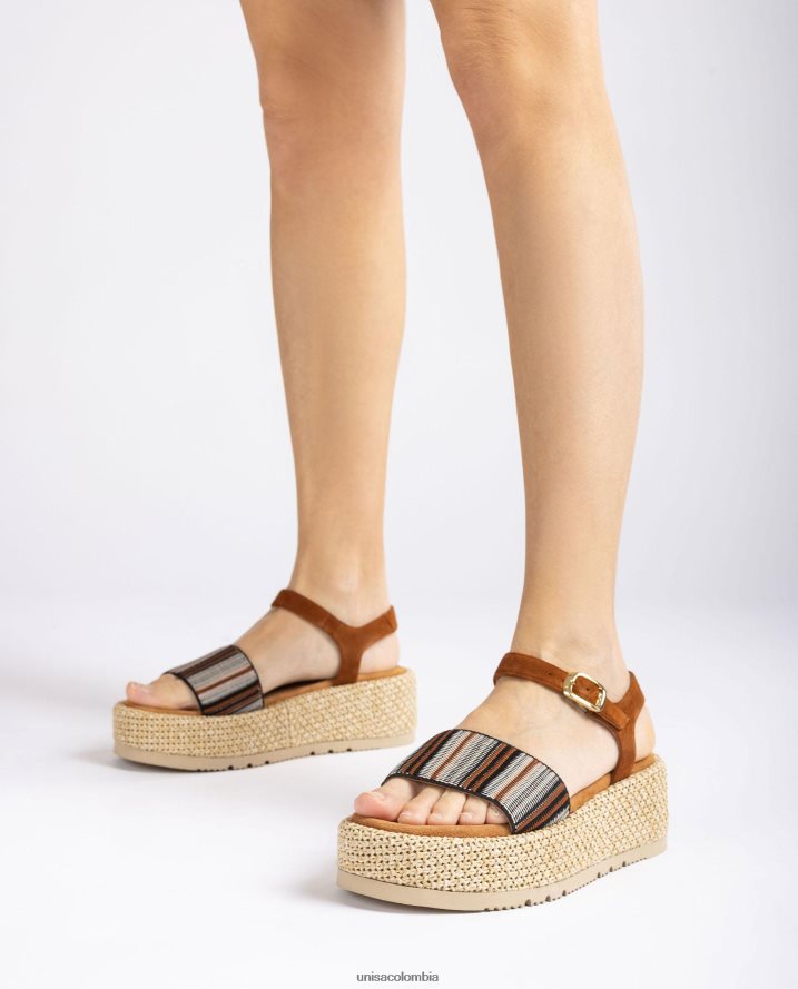 co Unisa mujer sandalia con tira ancha multicolor marrón F0X80H102