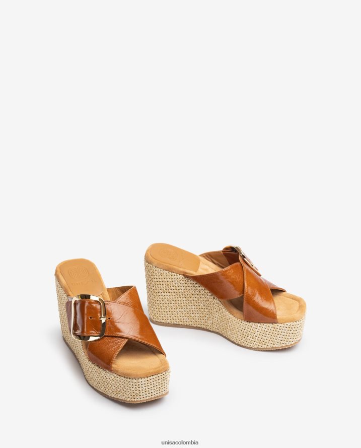 co Unisa mujer sandalia cuña alta con hebilla agraciado F0X80H462